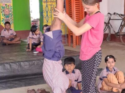 Yoga training by Germa Volunteer Mia